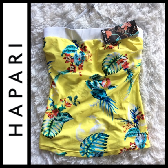 NWT Hapari Limoncello Bandeau Tankini Top - Picture 3 of 6